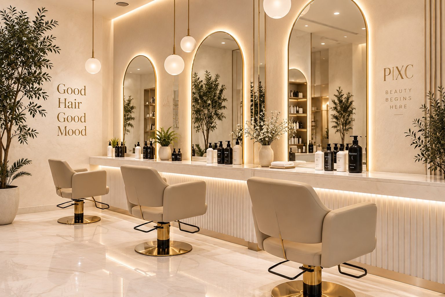 PIXC Salon interior and beauty space